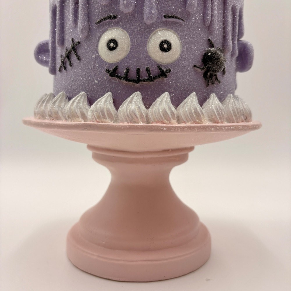 Halloween Pink Pastel Halloween 3-Tier Faux Cake Pinkoween Purple Monster Decor - Picture 2 of 8